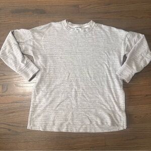 Aerie Oversized Split Hem Crewneck Cotton Blend Sweatshirt Women’s Small